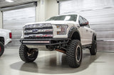 N-Fab M-RDS Front Bumper 15-17 Ford F150 - Tex. Black w/Silver Skid Plate - F151MRDS-TX