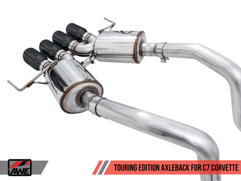 AWE Tuning 14-19 Chevy Corvette C7 Z06/ZR1 Touring Edition Axle-Back Exhaust w/Black Tips - 3015-43143