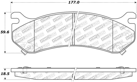 StopTech Street Rear Brake Pads 99-13 Chevrolet Silverado 2500 - 308.07850