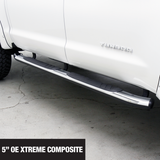 Go Rhino 5in OE Xtreme Composite SideSteps - Chrome - 80in - 680080C