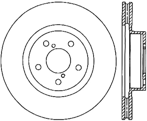 StopTech Subaru 14-18 Forester / 05-14 Legacy / 10-14 Outback Drilled Right Front Cryo Rotor - 128.47024CR