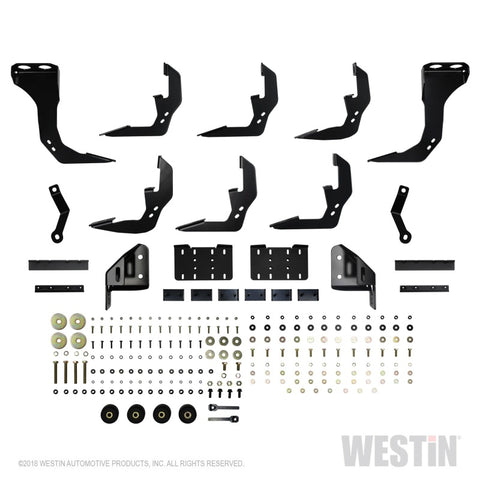 Westin 2019 Chevrolet Silverado/Sierra 1500 Crew Cab (6.5ft) R5 Modular Nerf Step Bars - Black - 28-534695