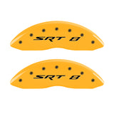 MGP 4 Caliper Covers Engraved Front & Rear Srt8 Yellow Finish Black Char 2006 Jeep Commander - 42002SSR8YL