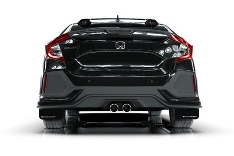 Rally Armor 17-21 Honda Civic Sport & Touring (Hatch) Black UR Mud Flap w/ White Logo - MF51-UR-BLK/WH