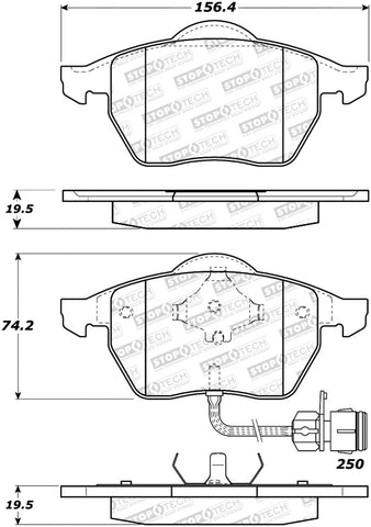 StopTech Street Brake Pads - Rear - 308.05552