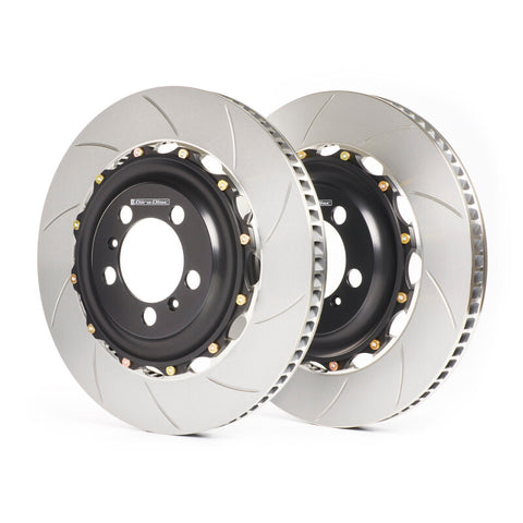 GiroDisc 13-14 Ford Mustang GT500 (S197) 22mm Thick 350mm Slotted Rear Rotors - A2-091