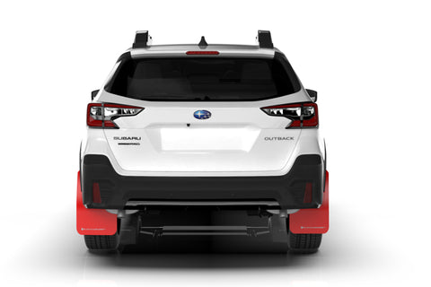 Rally Armor 20-22 Subaru Outback White UR Mud Flap w/ Black Logo - MF66-UR-WH/BLK