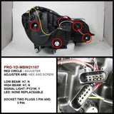 Spyder Mercedes Benz E-Class 07-09 Projector Headlights Halogen - DRL Blk PRO-YD-MBW21107-DRL-BK - 5029379