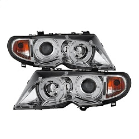 Spyder BMW E46 3-Series 02-05 4DR Projector Headlights 1PC LED Halo Chrm PRO-YD-BMWE4602-4D-AM-C - 5042408