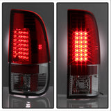 Spyder Ford F150 side 97-03/F250/350 Duty 99-07 LED Tail Lights Red Clear ALT-YD-FF15097-LED-RC - 5003485