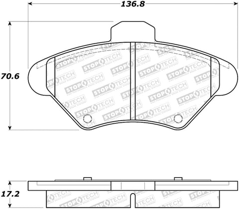 StopTech Street Brake Pads - Front - 308.06000