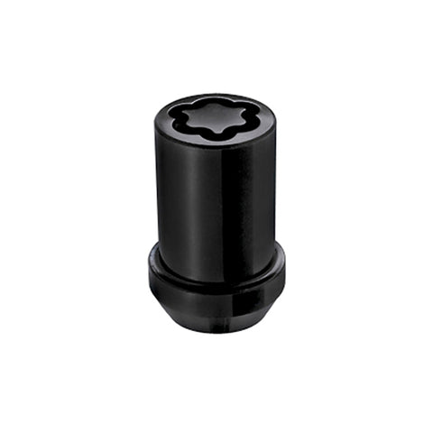 McGard Wheel Lock Nut Set - 4pk. (Tuner / Cone Seat) M12X1.5 / 13/16 Hex / 1.24in. Length - Black - 25357