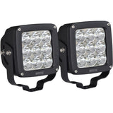 Westin Axis LED Auxiliary Light 4.5 inch x 4.5 inch Square Spot w/3W Osram (Set of 2) - Black - 09-12219A-PR