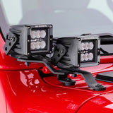 Go Rhino 18-20 Jeep Wrangler JL/JLU/Gladiator JT Light Mount - Two 3in Cubes Offset - 730231T