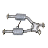 BBK 79-93 Mustang 5.0 Short Mid X Pipe With Catalytic Converters 2-1/2 For BBK Long Tube Headers - 1659