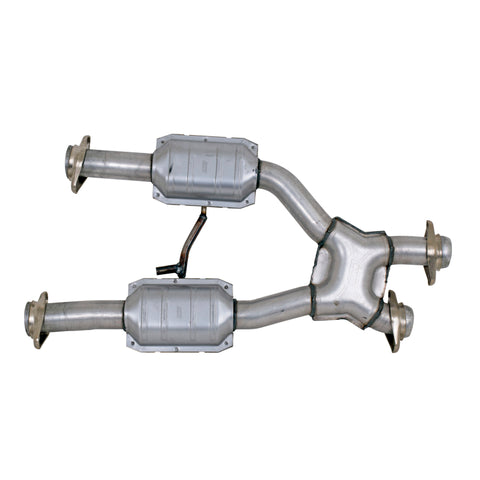 BBK 79-93 Mustang 5.0 Short Mid X Pipe With Catalytic Converters 2-1/2 For BBK Long Tube Headers - 1659