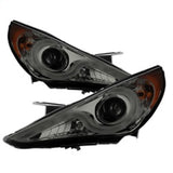 Spyder Hyundai Sonata 11-13 Projector Headlights- Light Bar DRL Chrm PRO-YD-HYSON11V2-LBDRL-SM - 5080899