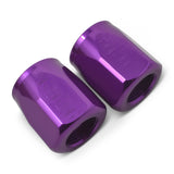 Russell Performance 2-Piece -8 AN Anodized Full Flow Swivel Hose End Sockets (Qty 2) - Purple - 615532