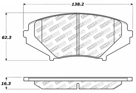 StopTech Street Select Brake Pads - Front - 305.10090