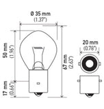 Hella Bulb 635 12V 35W Ba20S B11 F2 - 635