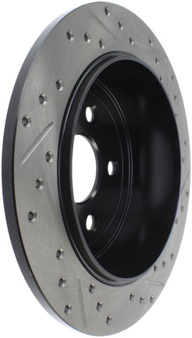 StopTech Power Slot 07-13 Jeep Wrangler Rear Right Drilled & Slotted Rotor - 127.67067R