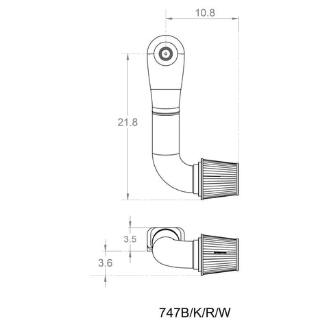 Spectre Plenum Kit - 90 Degree Tube - 747