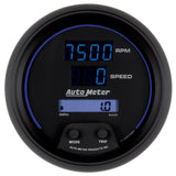 Autometer 85.7mm Black Digital 8000rpm/160mph or 260kmph Electric Tachometer/Speedometer Combo - 6987