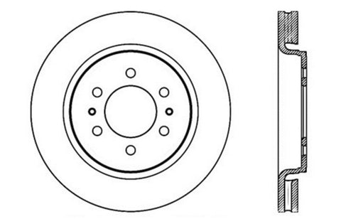 StopTech Slotted & Drilled Sport Brake Rotor - 127.65119L