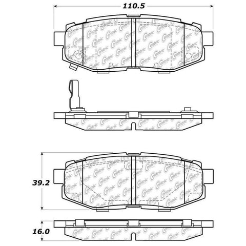 StopTech Street Touring 06-10 Subaru Legacy Sedan/Outback/13 BRZ Rear Brake Pads - 308.11240