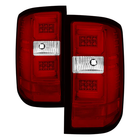 Spyder Chevy Silverado 2016-2017 Light Bar LED Tail Lights - Red Clear ALT-YD-CS16-LED-RC - 5083753