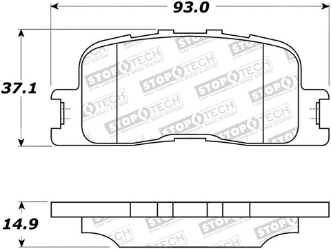 StopTech Street Brake Pads - 308.08851