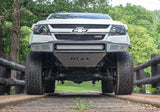 N-Fab M-RDS Front Bumper 15-17 Chevy Colorado - Gloss Black w/Silver Skid Plate - G151MRDS