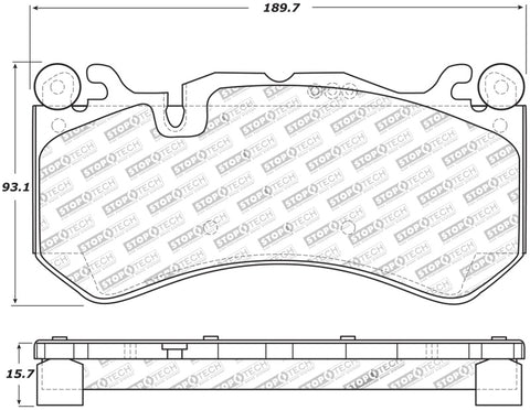 StopTech Mercedes Benz Front Performance Brake Pads - 309.12910