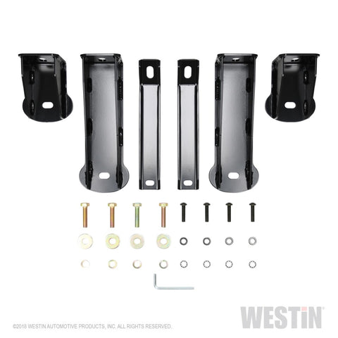 Westin 2019 Chevrolet Silverado/Sierra 1500 Crew Cab Platinum 4 Oval Nerf Step Bars - Black - 21-4135