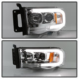 Spyder Dodge Ram 1500 02-05 V2 Projector Headlights - Light Bar DRL - Chrome PRO-YD-DR02V2-LB-C - 5084613