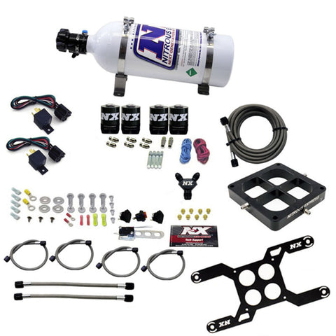 Nitrous Express Dominator Dual Stage Billet Crossbar Nitrous Kit (50-300 & 100-500HP) w/5lb Bottle - 66047-05