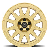 ICON Ricochet 17x8 5x4.5 38mm Offset 6in BS - Gloss Gold Wheel - 7017806560GG