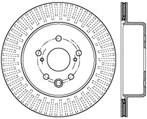 StopTech Slotted & Drilled Sport Brake Rotor Left Rear 13-14 Lexus GS300/350/400/430 - 127.44189L