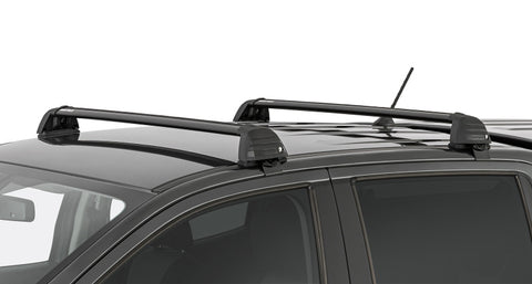 Rhino-Rack 11-20 Ford Ranger PX 4 Door Double Cab Vortex ROC25 Flush 2 Bar Roof Rack - Black - RV0321B