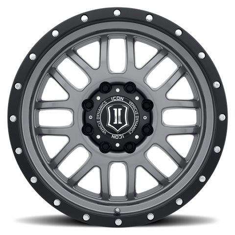 ICON Alpha 20x9 8x6.5 19mm Offset 5.75in BS 125.2mm Bore Gun Metal Wheel - 1220908057GM