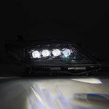 AlphaRex 11-21 Toyota Sienna LUXX LED Proj Headlights Plank Style Alpha Black w/Seq Signal/DRL - 880767