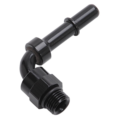 Russell Performance Adapter Fitting 3/8in SAE Quick Disconnect 90 DEG - Blk - 644053