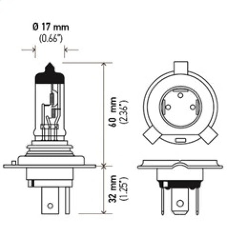 Hella Optilux 12V 60/55W H4/9003 P43t Extreme White XB Bulb (Pair) - H71071352