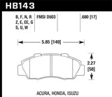 Hawk 97-98 Acura CL 3.0L Base Front ER-1 Brake Pads - HB143D.680