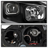 xTune 13-15 Nissan Sentra DRL LED Light Bar Halogen Projector Headlights - Black (PRO-JH-NS13-LB-BK) - 9042966