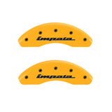 MGP 4 Caliper Covers Engraved Front & Rear Impala Yellow Finish Black Char 2002 Chevrolet Impala - 14050SIMPYL