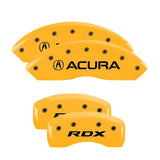 MGP 4 Caliper Covers Engraved Front Acura Rear RDX Yellow Finish Black Char 2016 Acura RDX - 39022SRDXYL