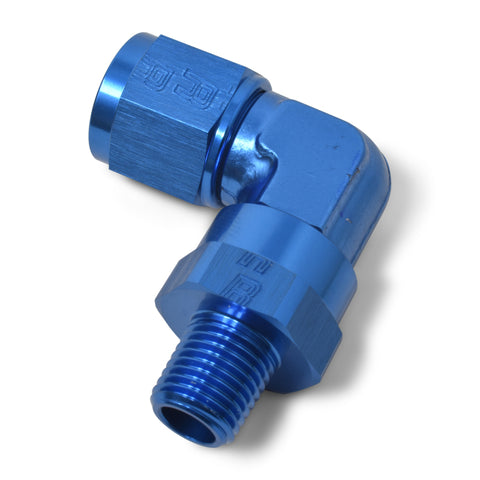 Russell Performance -8 AN 90 Degree Female to Male 1/2in Swivel NPT Fitting - 614028