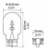 Hella Bulb 2821 12V 3W W21X95D T325 E1 (2) - 2821TB