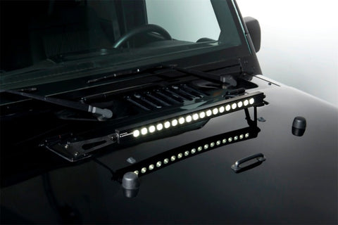 Putco 07-18 Jeep Wrangler JK - 20in Luminix Light Bar w/ Hood bracket Luminix Jeep LED Kits - 10020JK